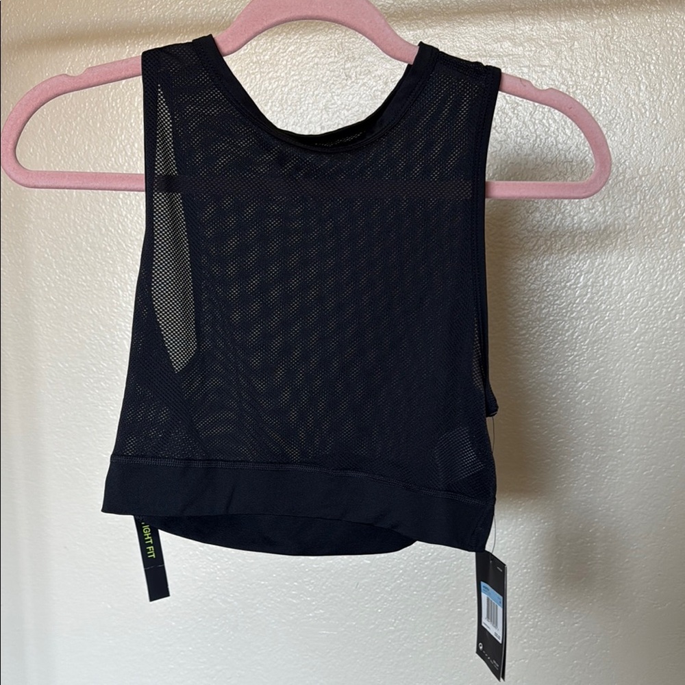Nike Black Mesh Crop Top